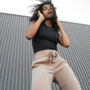 NWT Dynamite Sacha Joggers Stylish Tan Women's Pants